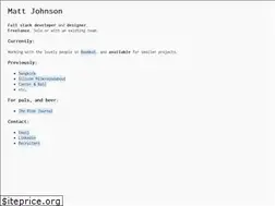 Sites similar to mattjohnson.io