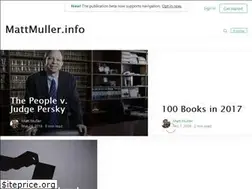 Sites similar to mattmuller.info