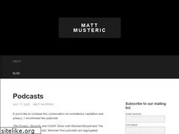Sites similar to mattmusteric.com