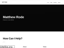 Sites similar to mattrode.com