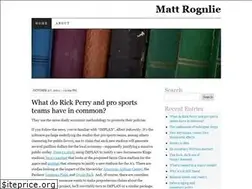 Sites similar to mattrognlie.wordpress.com