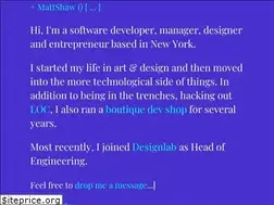 Sites similar to mattshaw.org