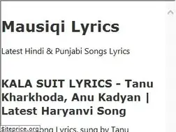 Sites similar to mausiqi-lyrics.blogspot.com