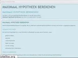 Sites similar to maximaalhypotheekberekenen.nl