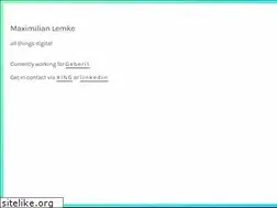 Sites similar to maximilianlemke.de