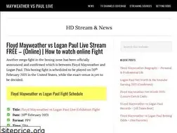 Sites similar to mayweathervspaulhd.live
