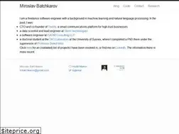 Sites similar to mbatchkarov.github.io