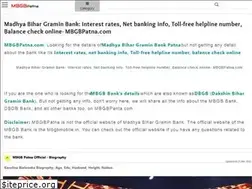 Sites similar to mbgbpatna.com