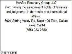 Sites similar to mcafeerecoverygroup.net