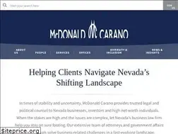 Sites similar to mcdonaldcarano.com