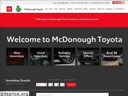Sites similar to mcdonoughtoyota.com