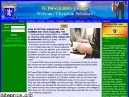 Sites similar to mcdowellbiblecollege.org