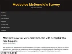 Sites similar to mcdvoice.xyz