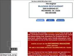 Sites similar to mcleansrestaurant.com