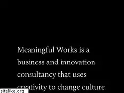 Sites similar to meaningfulworks.com