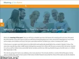 Sites similar to meaningofthename.com