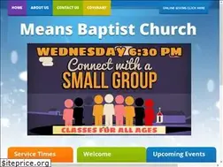 Sites similar to meansbaptistchurch.org