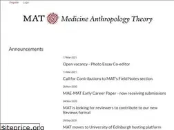 Sites similar to medanthrotheory.org