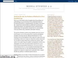 Sites similar to mediastudies2point0.blogspot.com