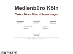 Sites similar to medienbuero-koeln.de