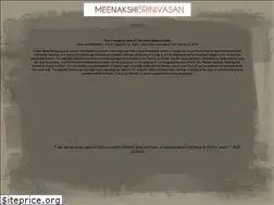 Sites similar to meenakshisrinivasan.com