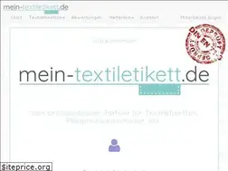 Sites similar to mein-textiletikett.de