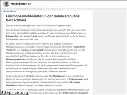 Sites similar to meldeaemter.de