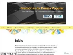 Sites similar to memoriasdapoesiapopular.com.br