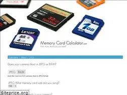 Sites similar to memorycardcalculator.com