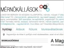 Sites similar to mernokallasok.hu