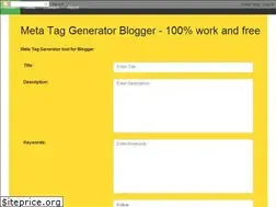 Sites similar to meta-tag-generator-blogger.blogspot.com