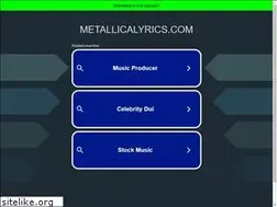 Sites similar to metallicalyrics.com