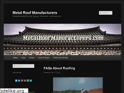 Sites similar to metalroofmanufacturers.com