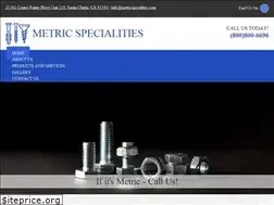 Sites similar to metricspecialties.com
