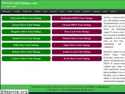 Sites similar to metrotraintimings.in