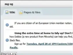 Sites similar to mg-sg.pbworks.com