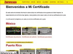 Sites similar to micertificado.net