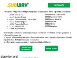 Sites similar to mifacturasubway.mx
