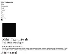 Sites similar to mihirpipermitwala.com