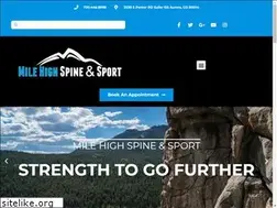 Sites similar to milehighspineandsport.com