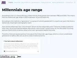 Sites similar to millennialsagerange.com