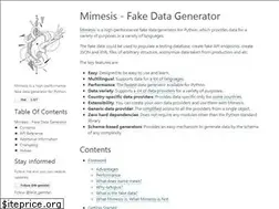 Sites similar to mimesis.readthedocs.io