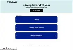 Sites similar to miningthelandfill.com