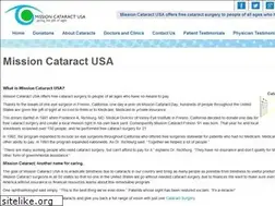 Sites similar to missioncataractusa.org