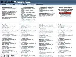 Sites similar to missoulamenus.com
