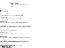 Sites similar to mitjafelicijan.com