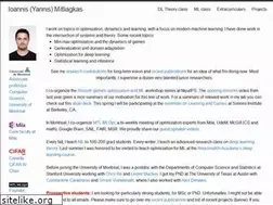 Sites similar to mitliagkas.github.io