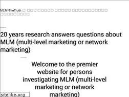 Sites similar to mlm-thetruth.com