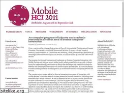 Sites similar to mobilehci2011.org