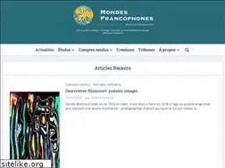 Sites similar to mondesfrancophones.com